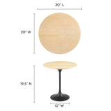 Round High Gloss Side Table with Pedestal Base – 20 Inch - End & Side Tables available at Alpine Outlets in Denver