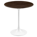Round High Gloss Side Table with Pedestal Base – 20 Inch - End & Side Tables available at Alpine Outlets in Denver