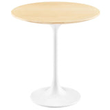 Round High Gloss Side Table with Pedestal Base – 20 Inch - End & Side Tables available at Alpine Outlets in Denver