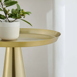 Round Iron Side Table with Raised Rim – 16 Inch - End & Side Tables available at Alpine Outlets in Denver