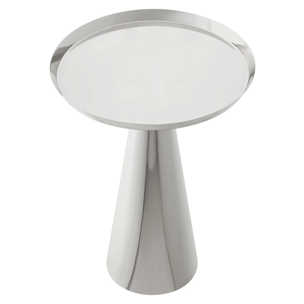 Round Iron Side Table with Raised Rim – 16 Inch - End & Side Tables available at Alpine Outlets in Denver