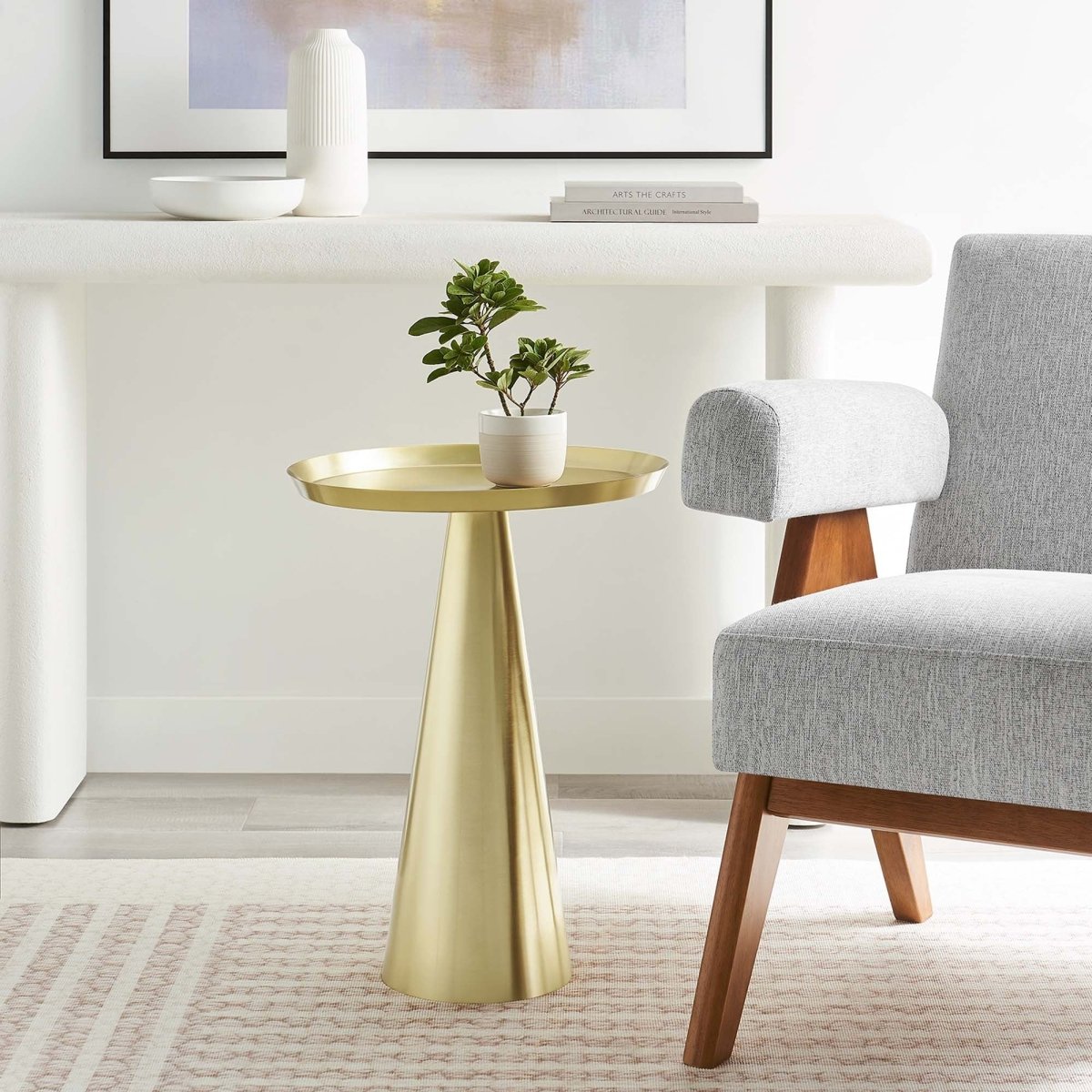 Round Iron Side Table with Raised Rim – 16 Inch - End & Side Tables available at Alpine Outlets in Denver
