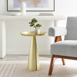 Round Iron Side Table with Raised Rim – 16 Inch - End & Side Tables available at Alpine Outlets in Denver