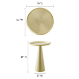 Round Iron Side Table with Raised Rim – 16 Inch - End & Side Tables available at Alpine Outlets in Denver