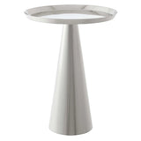 Round Iron Side Table with Raised Rim – 16 Inch - End & Side Tables available at Alpine Outlets in Denver