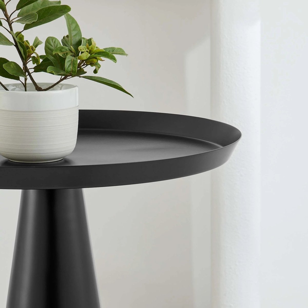 Round Iron Side Table with Raised Rim – 16 Inch - End & Side Tables available at Alpine Outlets in Denver
