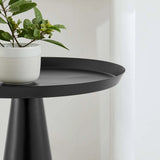 Round Iron Side Table with Raised Rim – 16 Inch - End & Side Tables available at Alpine Outlets in Denver
