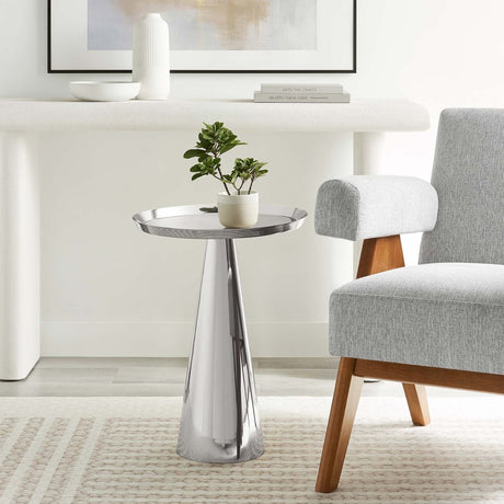 Round Iron Side Table with Raised Rim – 16 Inch - End & Side Tables available at Alpine Outlets in Denver