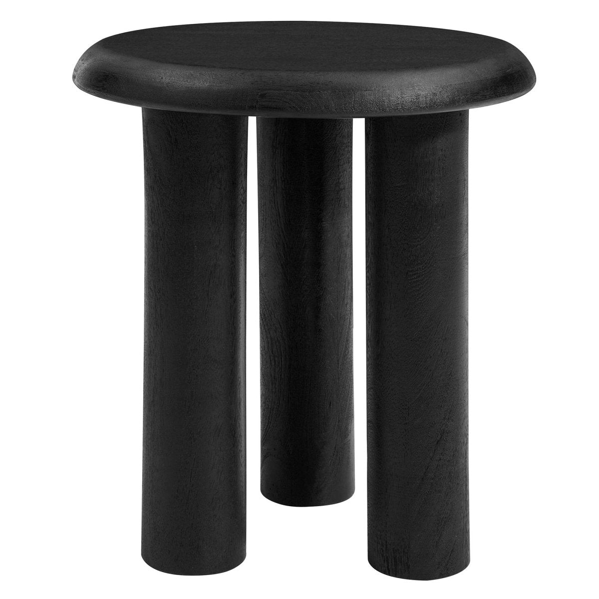 Round Mango Wood Side Table 3 Leg Design – 18 Inch - End & Side Tables available at Alpine Outlets in Denver