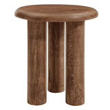 Round Mango Wood Side Table 3 Leg Design – 18 Inch - End & Side Tables available at Alpine Outlets in Denver