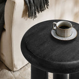 Round Mango Wood Side Table 3 Leg Design – 18 Inch - End & Side Tables available at Alpine Outlets in Denver