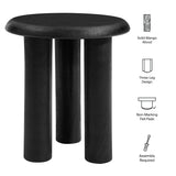 Round Mango Wood Side Table 3 Leg Design – 18 Inch - End & Side Tables available at Alpine Outlets in Denver