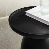 Round Mango Wood Side Table Drum Design – 15 Inch - End & Side Tables available at Alpine Outlets in Denver