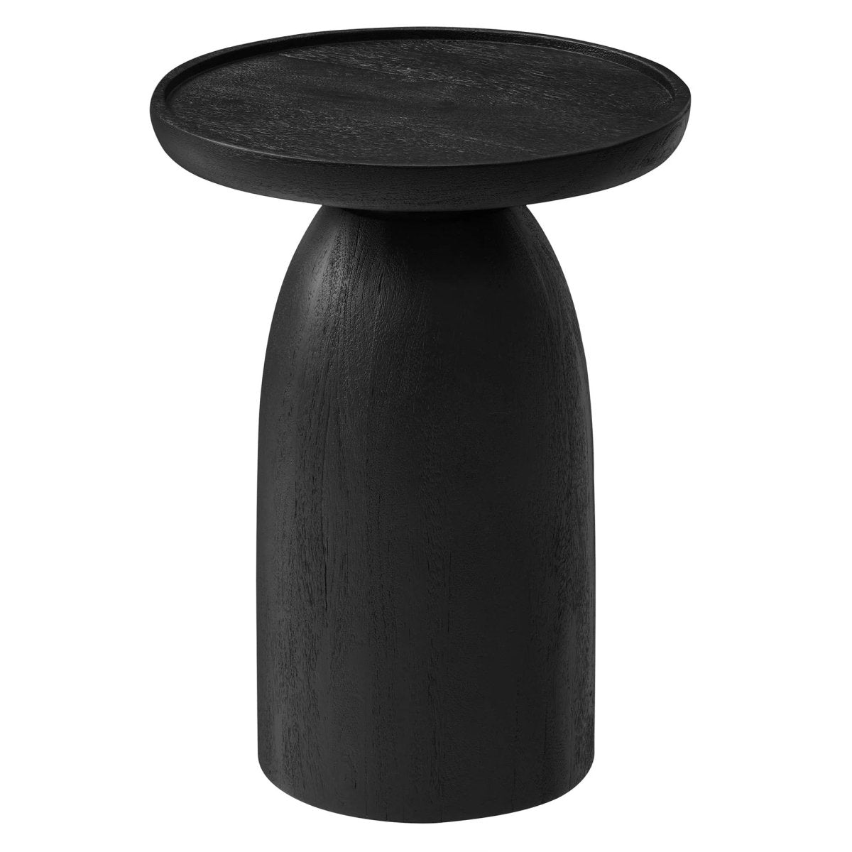 Round Mango Wood Side Table Drum Design – 15 Inch - End & Side Tables available at Alpine Outlets in Denver