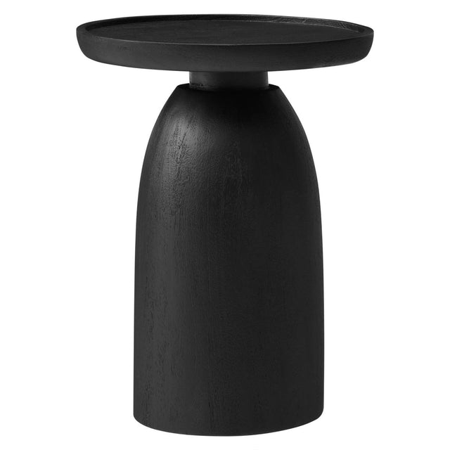 Round Mango Wood Side Table Drum Design – 15 Inch - End & Side Tables available at Alpine Outlets in Denver