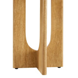 Round Mango Wood Side Table Pedestal Design – 16 Inch - End & Side Tables available at Alpine Outlets in Denver
