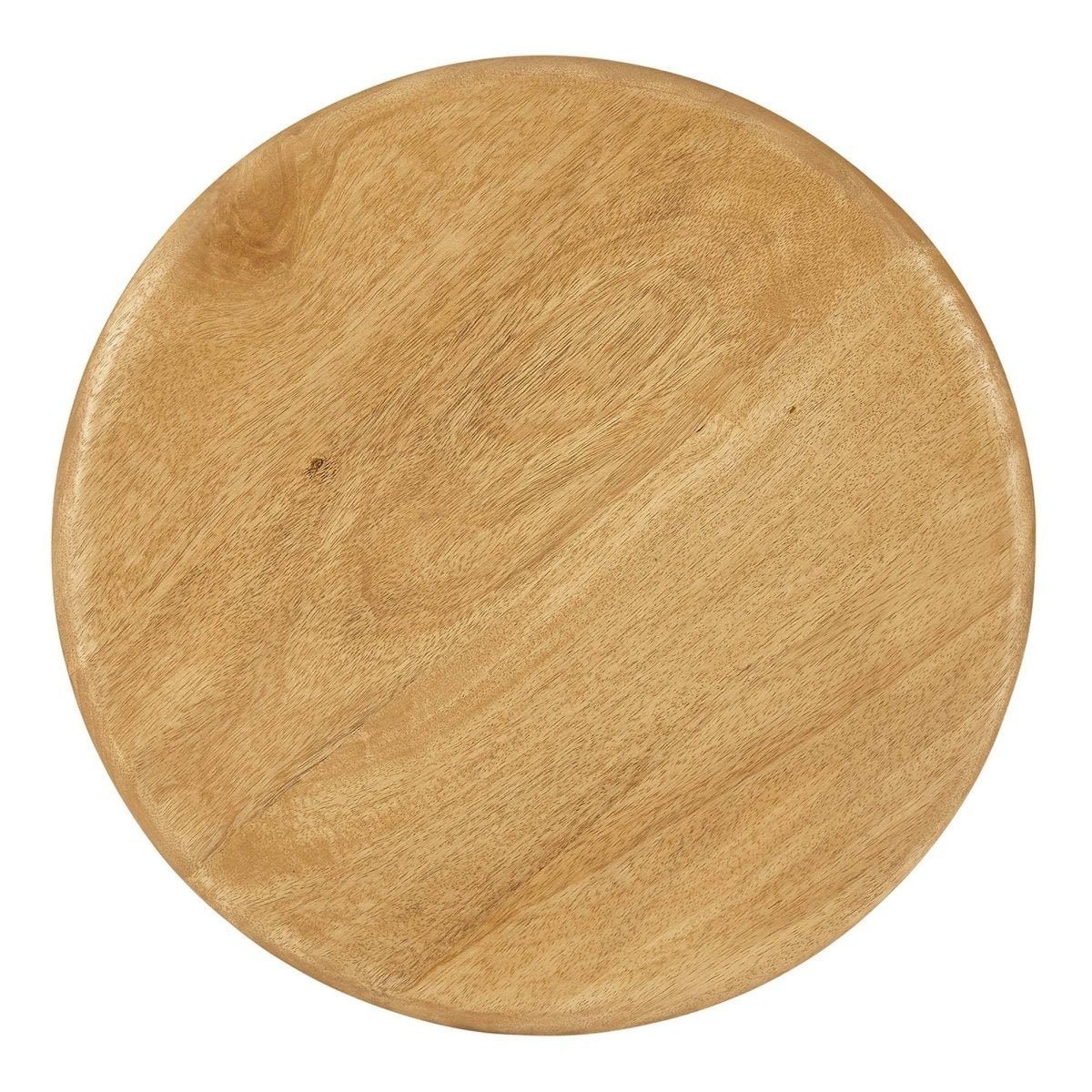 Round Mango Wood Side Table Pedestal Design – 16 Inch - End & Side Tables available at Alpine Outlets in Denver