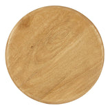 Round Mango Wood Side Table Pedestal Design – 16 Inch - End & Side Tables available at Alpine Outlets in Denver