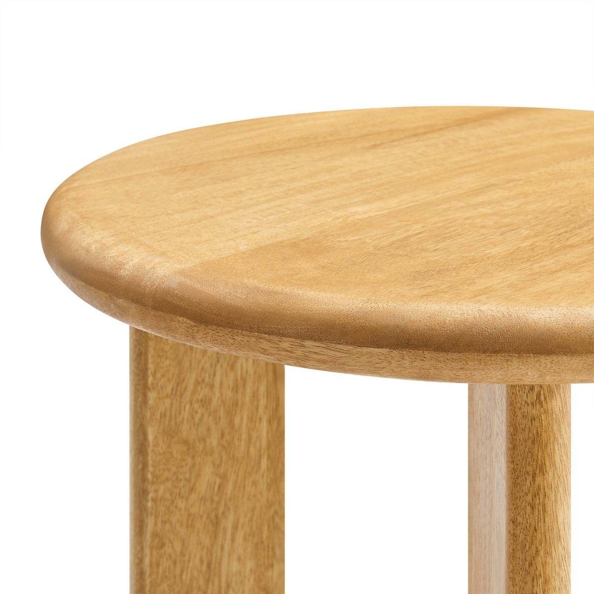 Round Mango Wood Side Table Pedestal Design – 16 Inch - End & Side Tables available at Alpine Outlets in Denver