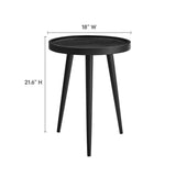 Round Mango Wood Side Table with Tray Top – 18 Inch - End & Side Tables available at Alpine Outlets in Denver