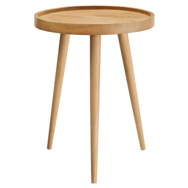 Round Mango Wood Side Table with Tray Top – 18 Inch - End & Side Tables available at Alpine Outlets in Denver