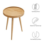 Round Mango Wood Side Table with Tray Top – 18 Inch - End & Side Tables available at Alpine Outlets in Denver