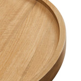 Round Mango Wood Side Table with Tray Top – 18 Inch - End & Side Tables available at Alpine Outlets in Denver