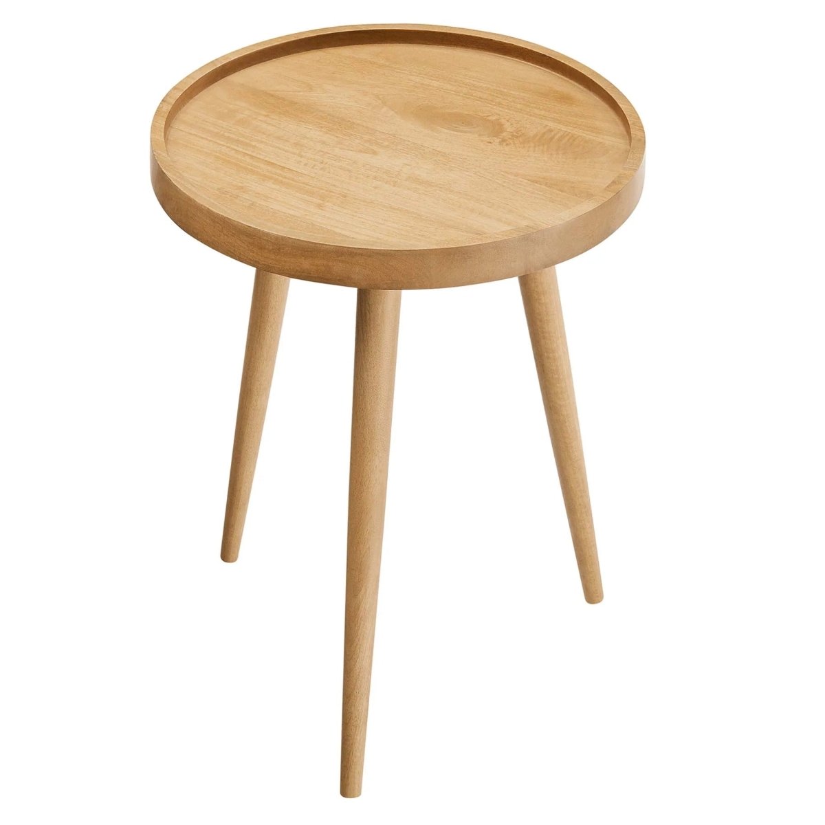 Round Mango Wood Side Table with Tray Top – 18 Inch - End & Side Tables available at Alpine Outlets in Denver