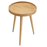 Round Mango Wood Side Table with Tray Top – 18 Inch - End & Side Tables available at Alpine Outlets in Denver