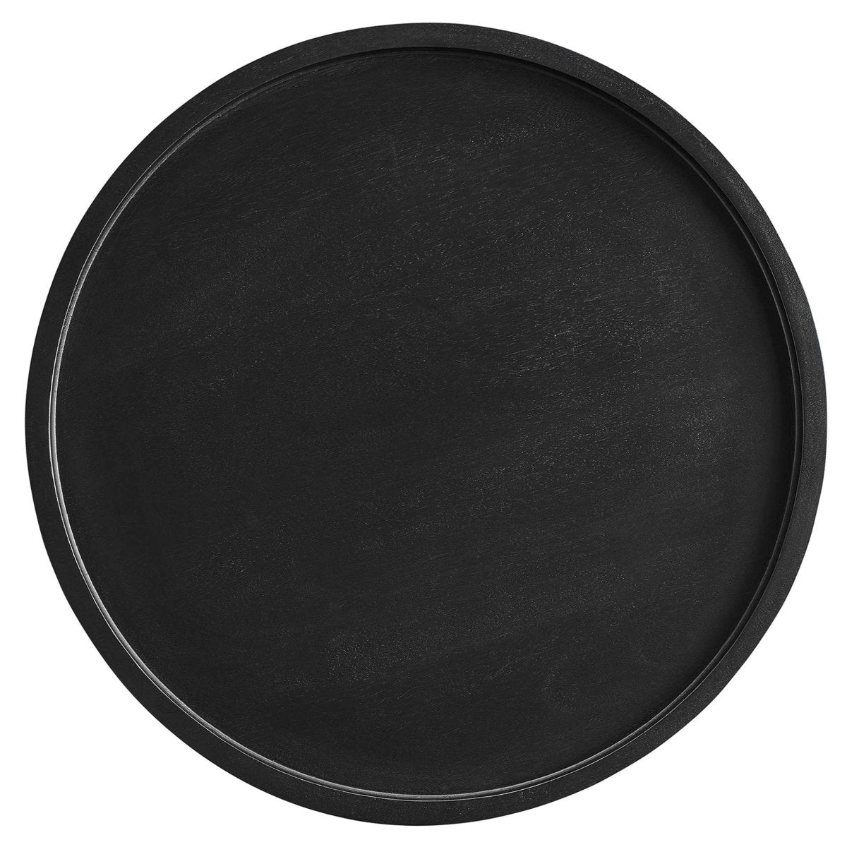 Round Mango Wood Side Table with Tray Top – 18 Inch - End & Side Tables available at Alpine Outlets in Denver