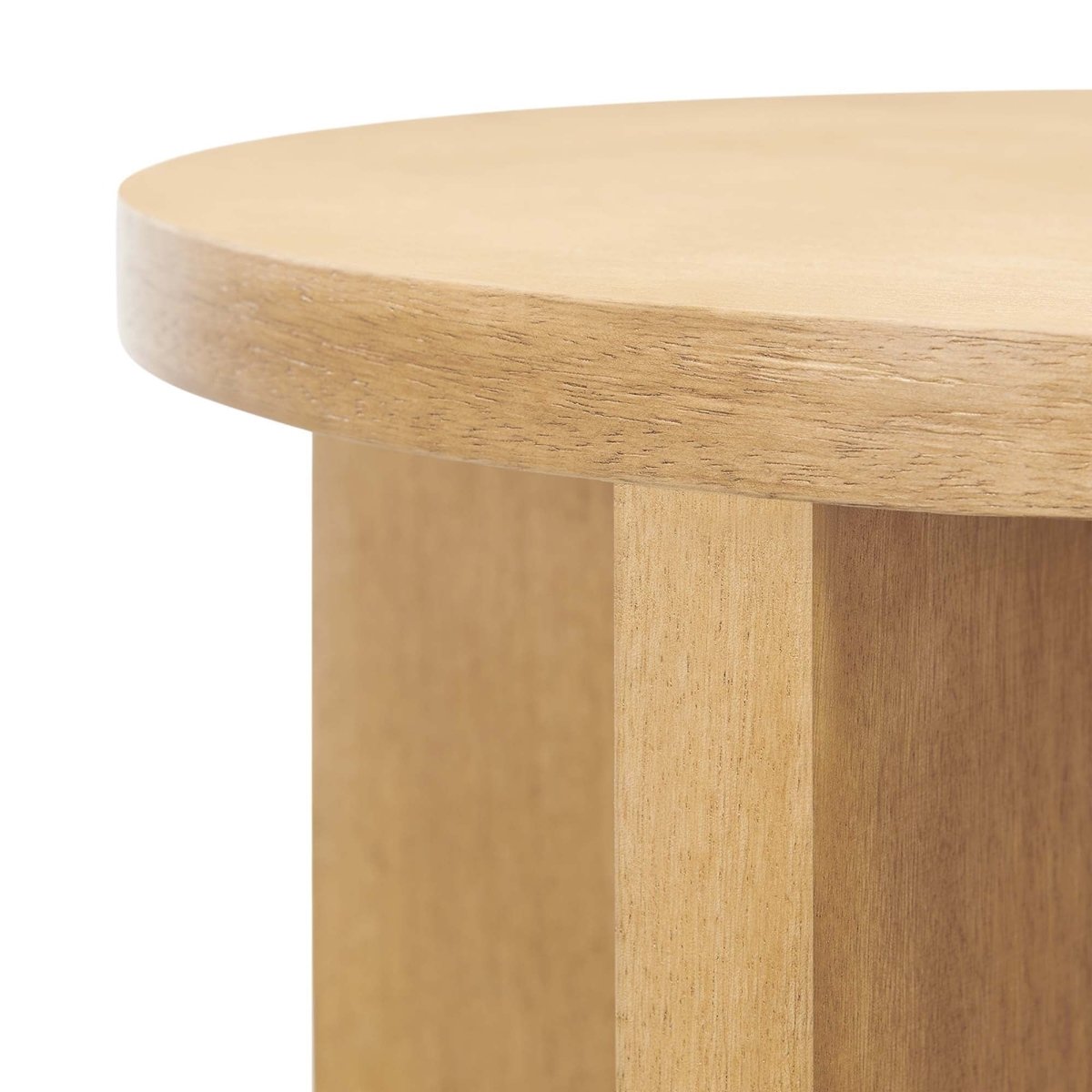 Round Mango Wood Side Table with X Base – 16 Inch - End & Side Tables available at Alpine Outlets in Denver