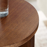 Round Mango Wood Side Table with X Base – 16 Inch - End & Side Tables available at Alpine Outlets in Denver