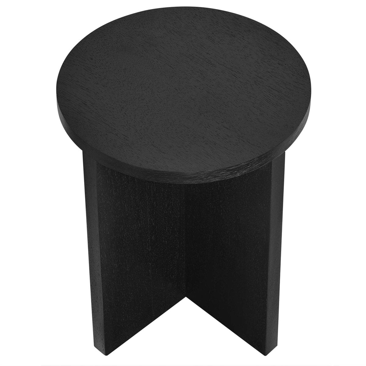 Round Mango Wood Side Table with X Base – 16 Inch - End & Side Tables available at Alpine Outlets in Denver