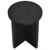 Round Mango Wood Side Table with X Base – 16 Inch - End & Side Tables available at Alpine Outlets in Denver