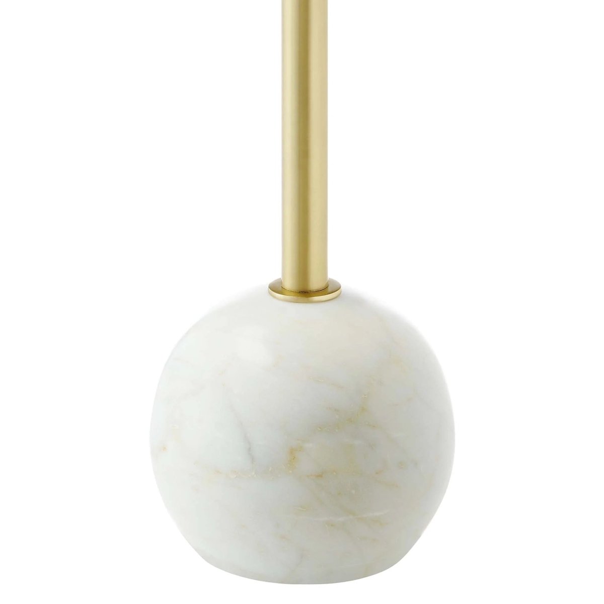 Round Marble Base Side Table with Iron Top – White 14 Inch - End & Side Tables available at Alpine Outlets in Denver
