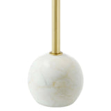 Round Marble Base Side Table with Iron Top – White 14 Inch - End & Side Tables available at Alpine Outlets in Denver
