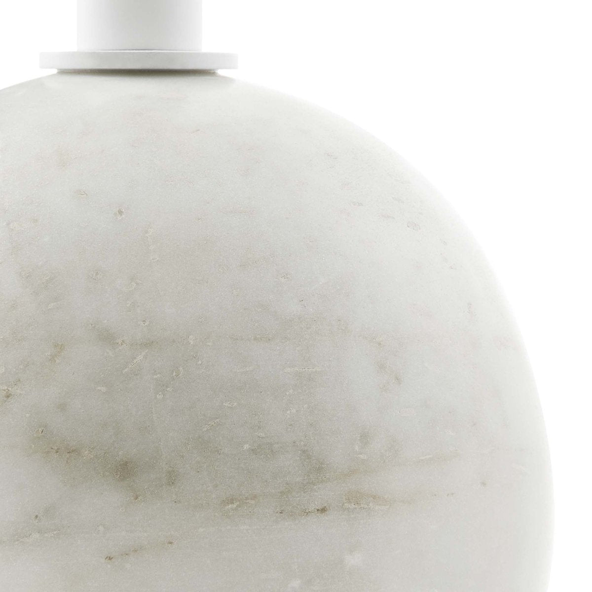 Round Marble Base Side Table with Iron Top – White 14 Inch - End & Side Tables available at Alpine Outlets in Denver