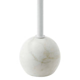 Round Marble Base Side Table with Iron Top – White 14 Inch - End & Side Tables available at Alpine Outlets in Denver