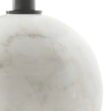 Round Marble Base Side Table with Iron Top – White 14 Inch - End & Side Tables available at Alpine Outlets in Denver