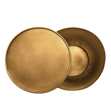 Round Metal Storage Side Table with Lid – Brass 19 Inch - End & Side Tables available at Alpine Outlets in Denver