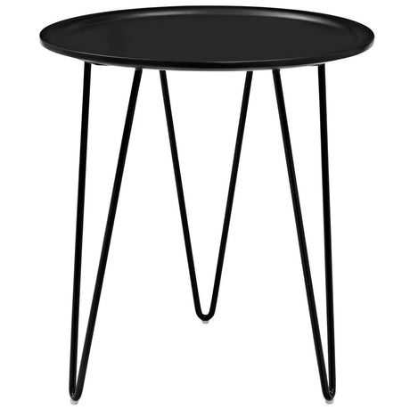 Round Mid Century Side Table with Hairpin Legs – 19 Inch - End & Side Tables available at Alpine Outlets in Denver