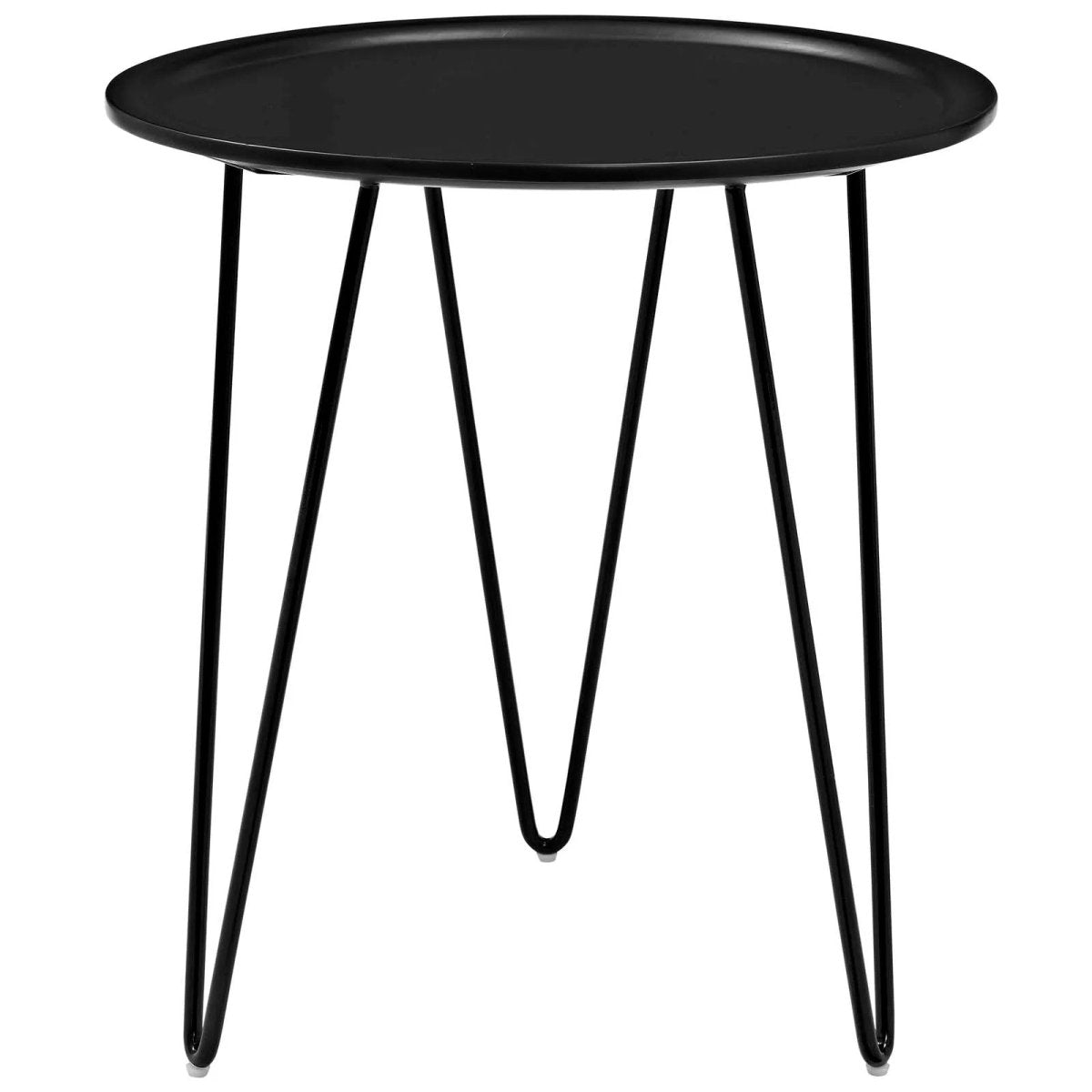 Round Mid Century Side Table with Hairpin Legs – 19 Inch - End & Side Tables available at Alpine Outlets in Denver