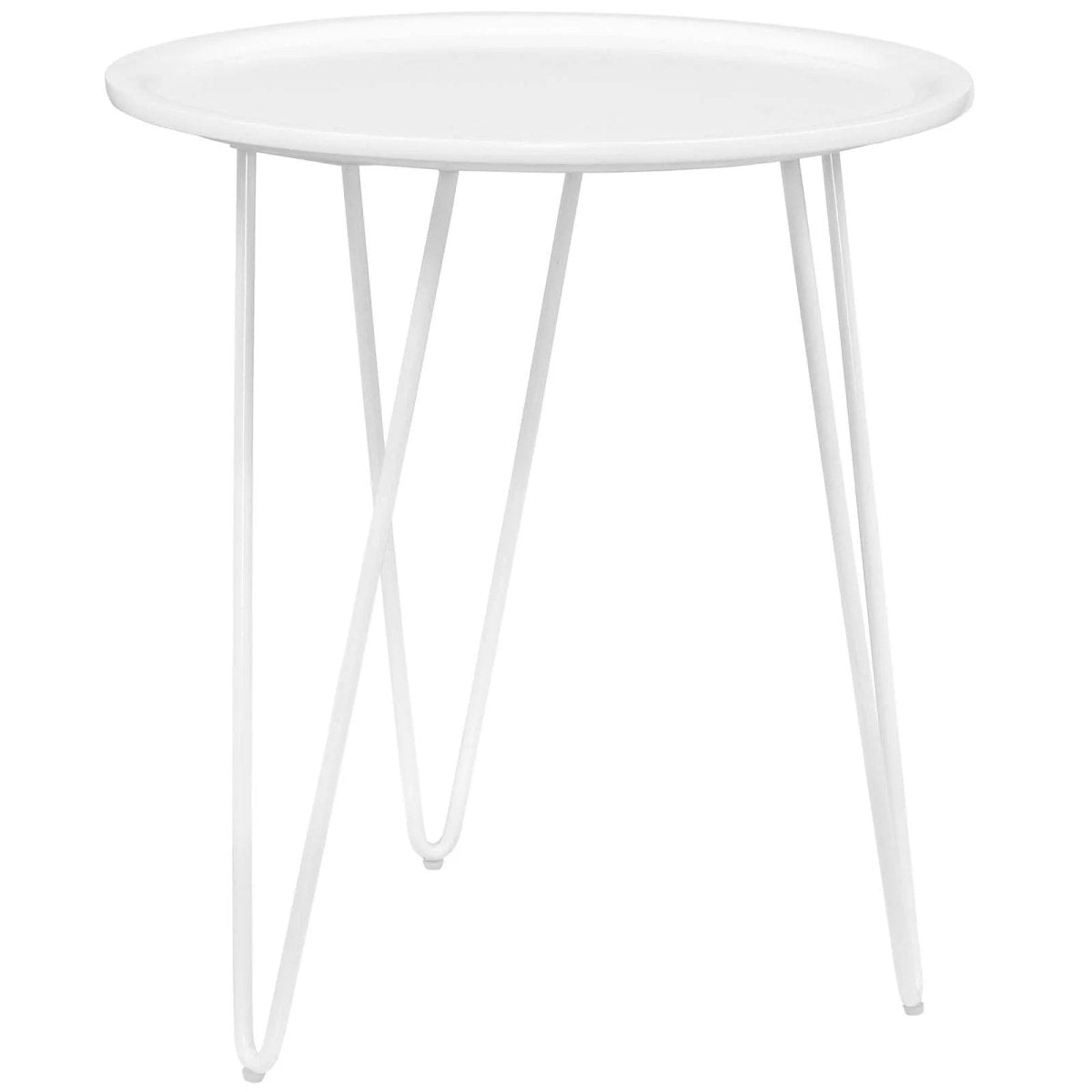 Round Mid Century Side Table with Hairpin Legs – 19 Inch - End & Side Tables available at Alpine Outlets in Denver