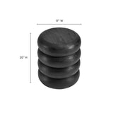 Round Stacked Mango Wood Side Table – 17 Inch - End & Side Tables available at Alpine Outlets in Denver