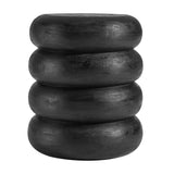 Round Stacked Mango Wood Side Table – 17 Inch - End & Side Tables available at Alpine Outlets in Denver