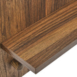 24x16" Walnut Round Wall Mirror with Shelf and Pegs - Mirrors - Alpine Outlets