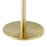 Round White Marble Side Table with Metal Base – 20 Inch - End & Side Tables available at Alpine Outlets in Denver