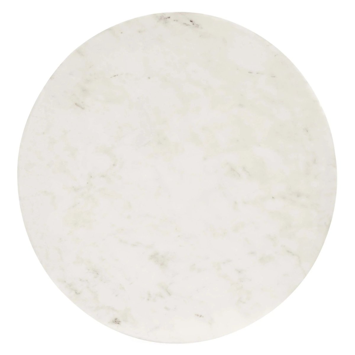 Round White Marble Side Table with Metal Base – 20 Inch - End & Side Tables available at Alpine Outlets in Denver