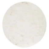 Round White Marble Side Table with Metal Base – 20 Inch - End & Side Tables available at Alpine Outlets in Denver