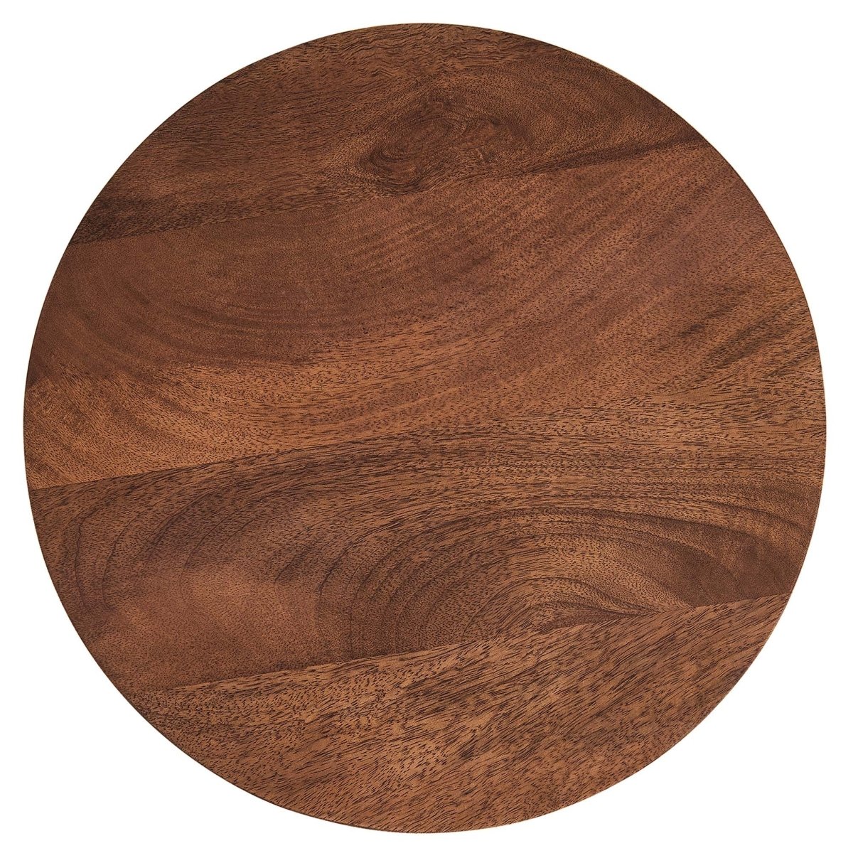 Round Wood and Metal Side Table – Walnut 16 Inch - End & Side Tables available at Alpine Outlets in Denver
